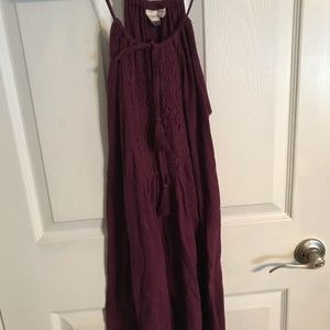 Short purple summer dress
